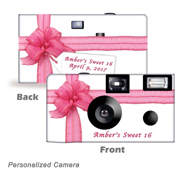 10packPersonalized Beautiful Pink Ribbon Disposable Cameras. WM50440P