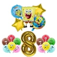 thumbnail image 5 of Decoración de fiesta de cumpleaños de Bob Esponja, globo de papel de aluminio para niños, suministros para eventos, vajilla desechable, pancarta, regalo de fondo, 5 of 5