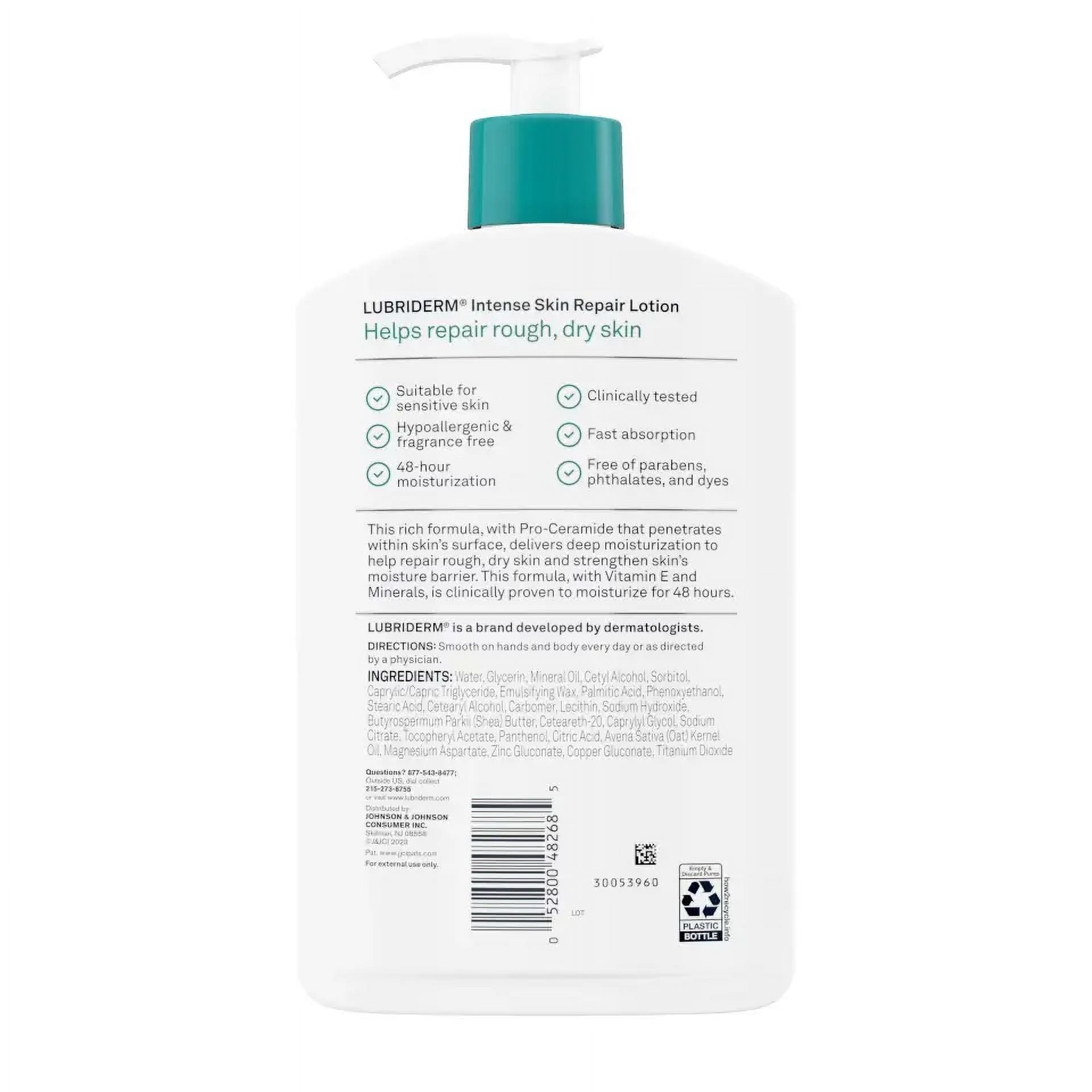 Lubriderm Intense Skin Body Lotion Helps Repair Rough Dry Skin 16oz, 2-Pack