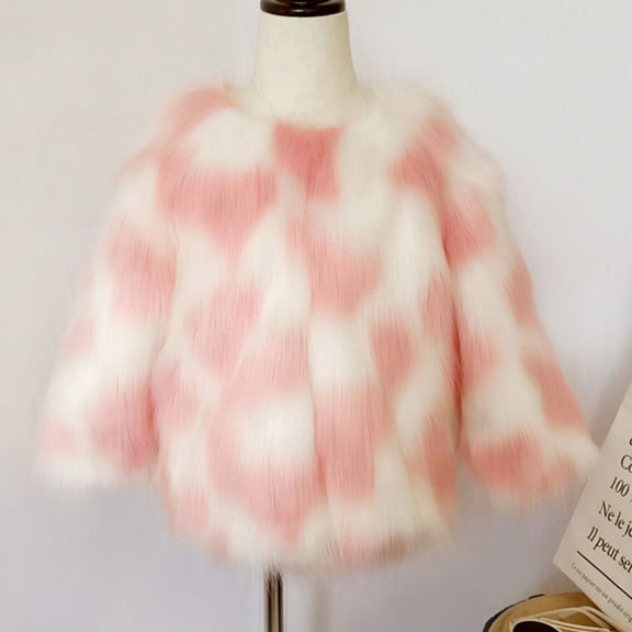 Kids Outerwear Coats Toddler Girls Jacket Fall Winter Toddler Kids Prints Cardigans Fuzzy Lightweight Jackets Warm Coats