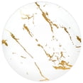 thumbnail image 2 of EcoQuality Gold Stroke White Dinner Set Round Plastic Plates with Silver Spoon Fork Knives Tumblers, Disposable Party Plate, Heavy Duty Salad Plates, Cutlery Table Set, Wedding, Tableware (120), 2 of 3