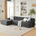 thumbnail image 2 of 107” Modular Sectional Sofa, Modern Sofa Couch for Living Room, High Density Sponges Cloud Couch Sectional, L-Shape Couches for Living Room, Darkgrey, 2 of 10