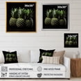 thumbnail image 4 of Designart "Green and Yellow Pineapple Shadows" Food & Beverage Wall Art - Traditional Green Pineapples Living Room Canvas Art, 4 of 6