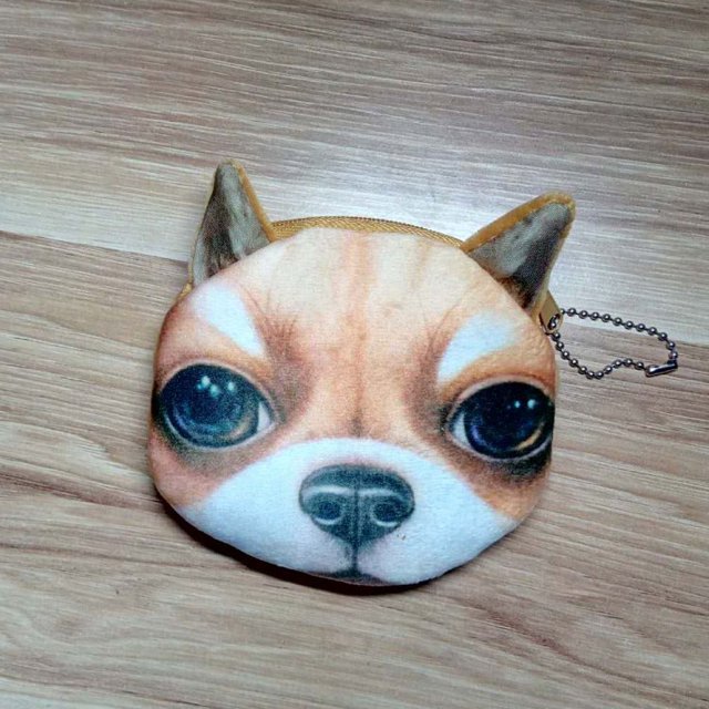 Monedero con forma de gato, monedero con forma de gato y perro, bonito monedero con forma de dibujo animado, monedero, tarjetero, llavero y auriculares