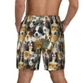 thumbnail image 4 of Balery Cute Dog Mens Swim Trunks Swim Shorts for Men Quick Dry Inseam Beach Shorts with Compression Liner Pocket-Large, 4 of 9