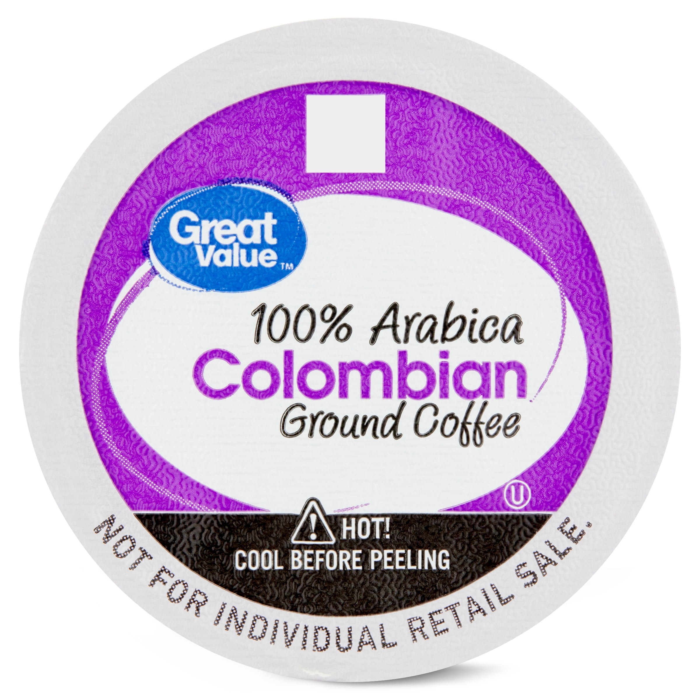 Great Value Cápsulas de café molido medio oscuro 100% arábica colombiano,  0.33 onzas, 12 unidades (paquete de 4)