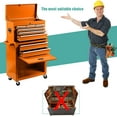 thumbnail image 6 of 8-Drawer Tool Chest Big Rolling Tool Cabinet, Portable Tool Chest with 4-Wheel, Removable Tool Box and Tool Storage Cabinet with Lock, Suitable for Workshop Repair Shop and Garageorange, 6 of 7