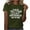 Army Green, variant on Tnhcen Women's Short Sleeve Crewneck T-Shirts | Funny Letter Print Positive Shoulder Tops | Plus Size Friendly S-2XL Tops
