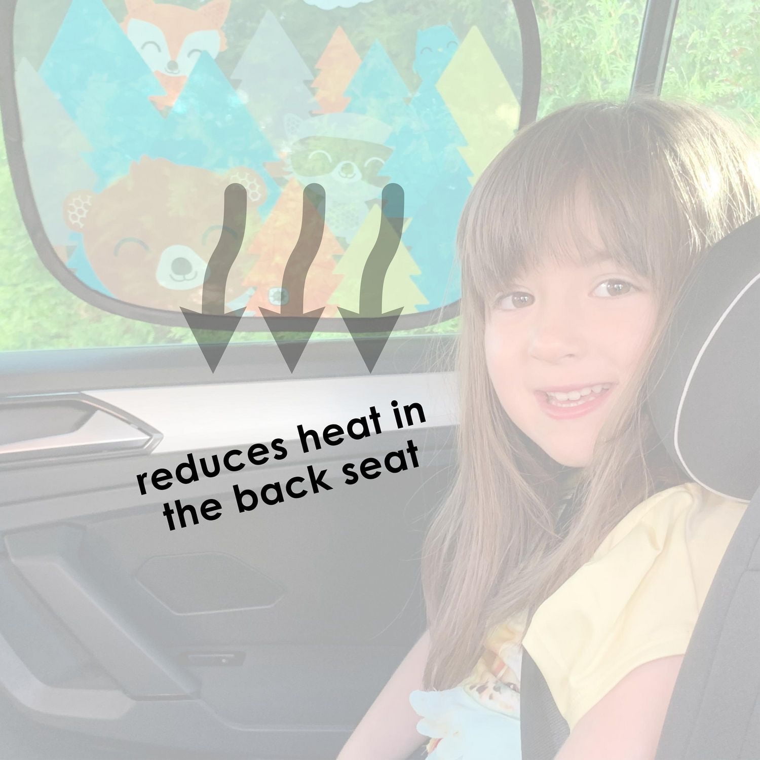 Diono Sun Stoppers® - 2 Pack Car Window Shades, Character Car Window Shade 2 Pack