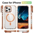 thumbnail image 2 of Decase for iPhone 16 Pro Max Case Compatible with Mag Safe,Military Grade Shockproof Heavy Duty Protective Adjustable Kickstand Ultra Clear Magnetic Phone Case for iPhone 16 Pro Max,Orange, 2 of 9