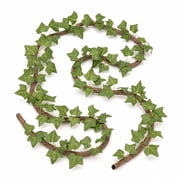 Faux Bark Cable Cover 0.8" x 10FT, Decorative Cable Management Tube, Flexible Wire Sleeve Cord Protector with Artificial Ivy Leaf Accents, Outdoor & Indoor Cable Concealer for Garden & Home