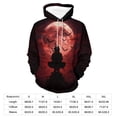 thumbnail image 7 of LAOLIUSN Men’s All-Over Print Ninja Hoodie – 3D Moon Warrior Graphic Pullover Sweatshirt, Stretch Fabric S–4XL, 7 of 7