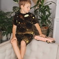 thumbnail image 4 of Balery Classical Golden Casino Conjunto de Pijama Infantil de Manga Corta con Estampado – Ropa de Dormir de Algodón Suave-3X-Large, 4 of 6