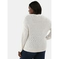 thumbnail image 2 of Terra & Sky Women's Plus V Neck Sweater, 2 of 4