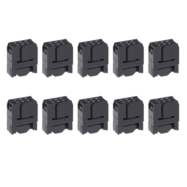 Unique Bargains 10 Pcs Connecteurs Droits à Double Rangée 2x3Pin 2.54mm IDC FC