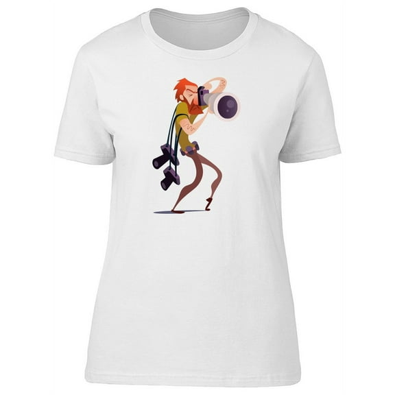 Cool Photographer Taking Photo T-Shirt Women -Image by Shutterstock, Female Large