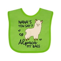 Inktastic Nana's You Say Alpaca My Bags Boys or Girls Baby Bib
