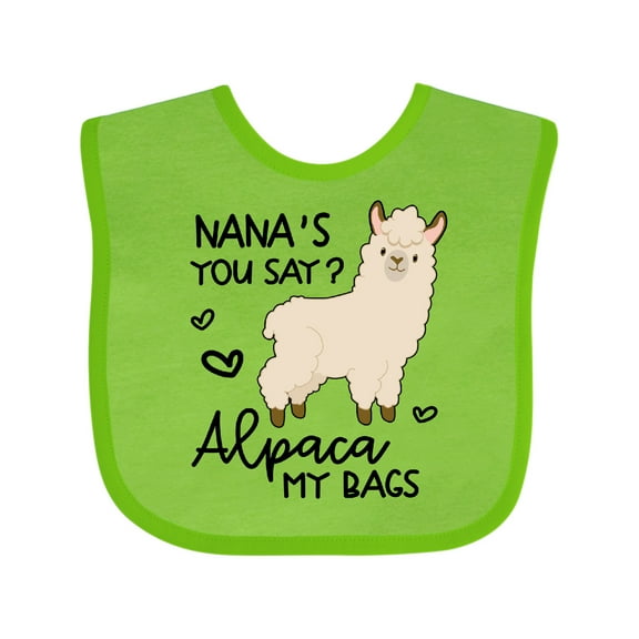 Inktastic Nana's You Say Alpaca My Bags Boys or Girls Baby Bib