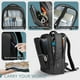 thumbnail image 4 of Mochila para ordenador portátil HK para hombre de 15,6 pulgadas con puerto de carga USB, color negro, 4 of 7