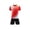 Red, variant on Big Boys Summer Clothes 2 Piece Outfits Gradient Unisex Youth And Adult For Training Sports Athletes Teamwear For Adults Kids Casual Clothes Set Size 11-12T