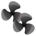 thumbnail image 1 of 2pcs Electric Fan Blade Replacement Plastic Fan Blade Universal Plastic 3 Leaves Fan Blade, 1 of 7