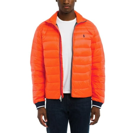Polo Ralph Lauren Orange Men's Packable Quilted Down Jacket, Large