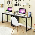 thumbnail image 4 of Gymax Bureau d'Ordinateur pour 2 Personnes 79" Grand Double Poste de Travail Double Bureau avec Rangement, 4 of 10