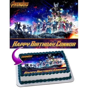 Avenger Infinity War Edible Cake Image Topper Personalized Birthday Party 1/4 Sheet