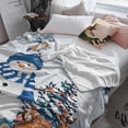 thumbnail image 3 of Christmas Throw Flannel Blanket 30x40In Blue Snowman Elk Floral Eucalyptus Leaf Board Super Soft Cozy Bed Blanket, Lightweight Plush Fuzzy Bed Throw for Bedroom Sofa Couch Living Room, 3 of 4