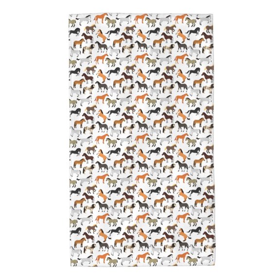Honeii Horse Print Quick-Dry Microfiber Towel, Shower Towel 27.5x16in,Absorbent Bathroom Towel for Beach, Pool, and Travel
