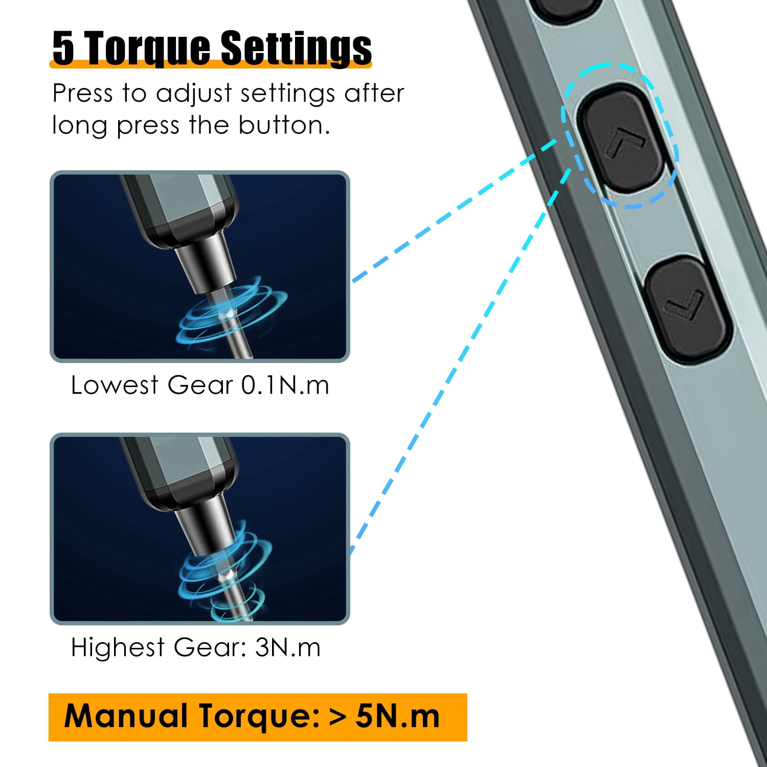 Imountek 70-in-1 Rechargeable Electric Screwdriver Kit with 64 Precision Bits, 5 Torque Settings & LED Lights for Electronics Repair, Black