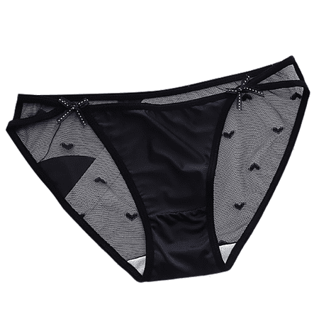 Fulorrnie Underwear for Women Comfort Hipster Seamless Breathable Panties Cute Elastic Waist Stretchable Ventilated Panty  Black  XL