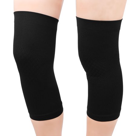 1 Pair Size L Black Elastic Elbow Support Compression Sleeve Sport Arm ...