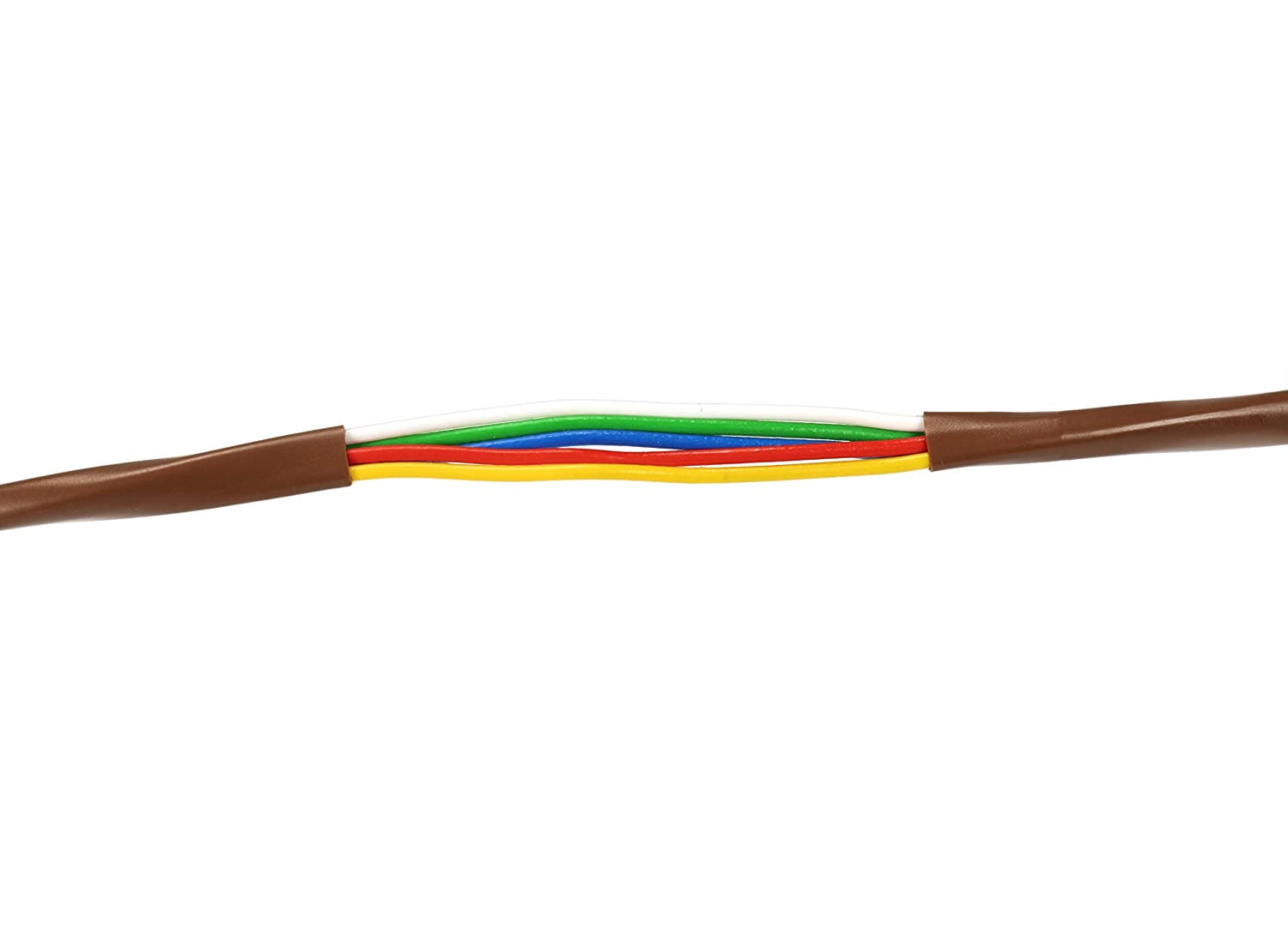 THE CIMPLE CO - Thermostat Wire 18/5 -Brown- 18-Gauge Solid Copper 5-Conductor CL2/CMR - 25ft