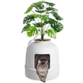 thumbnail image 1 of Caja de arena para gatos Hidden Plant Lifewit, blanca, con control de olores, 1 of 9