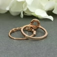 thumbnail image 4 of HeartsAndYou 2ct Natural Peach Morganite Halo Bridal Set Engagement Ring 14k SOLID Rose Gold, 4 of 9