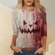 thumbnail image 2 of Tops sueltos de manga corta para mujer Tops casuales de talla grande Camisetas casuales de verano de manga corta con cuello en V Tops para mujer Camisetas Ropa de trabajo Vermilion/L, 2 of 5