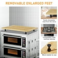thumbnail image 6 of Twister.CK Bamboo Cutting Board Stovetop Cover, 30"x20" Extra Large Noodle Board with 4 Removable Feet, Juice Groove, Stove Top Covers for Electric Stove, Gas Burners, Counter Space, 6 of 7