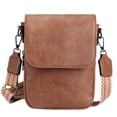 thumbnail image 3 of Spencer Small Crossbody Bags for Women, PU Leather Cell Phone Crossbody Wallet Purses with RFID Card Slots, Double Compartment, Brown, 3 of 10
