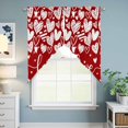 thumbnail image 6 of Red Love Valentines Kitchen Window Curtains, Swag Curtains Valance for Bedroom Living Room Bathroom, White Love Heart Rod Pocket Window Treatment Curtain Block Drapes 2 Panels 36"x45", 6 of 9