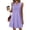 *Purple, variant on ClodeEU Women's Crewneck Sleeveless Mini Dress ,Solid Color Casual Loose Fit Summer Dress Beige,Women's Plus L