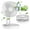 White, variant on Deago 6.5 Inch Portable Travel Fan Folding Desk Fan Battery Operated & Rechargeable 3 Speeds Small Table Fan 185°Rotation Quiet for Bedroom Office