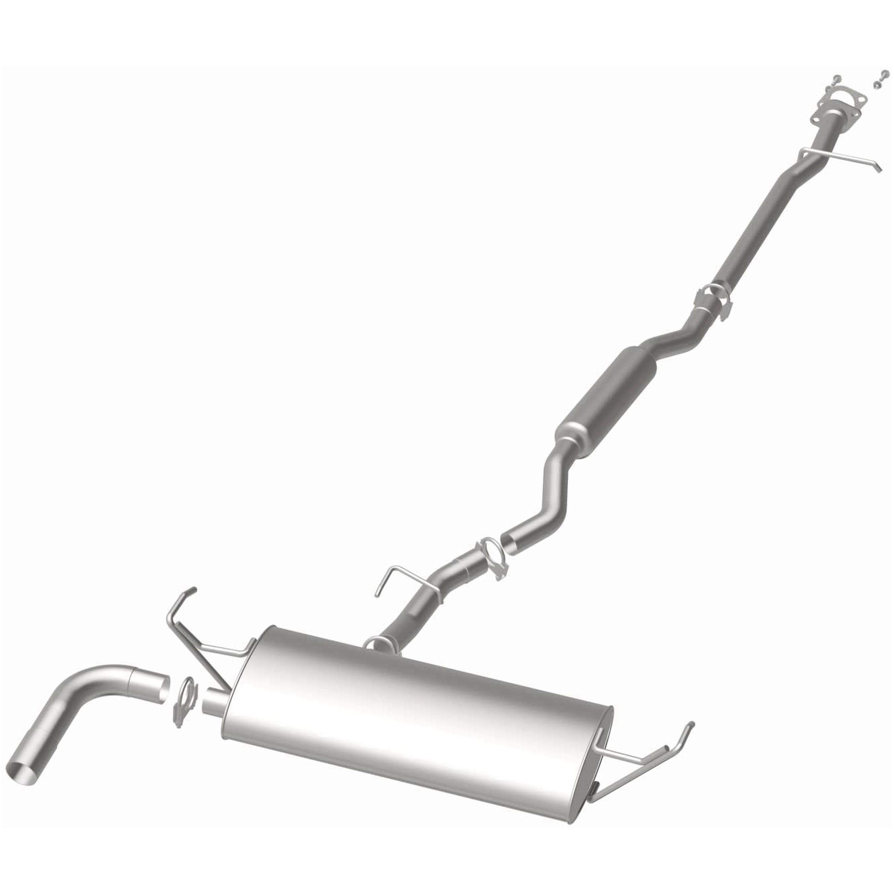BRExhaust OE Replacement Exhaust System Kit 106-0243: Compatible with 2008-2013 Nissan Rogue 2.5L, 2014-2015 Nissan Rogue Select 2.5L