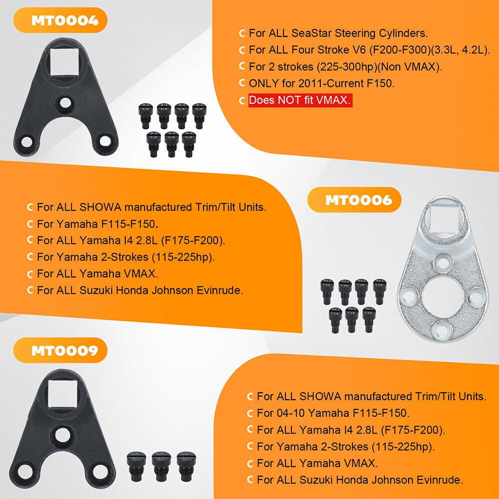 Outboard Trim/Tilt Pin Wrench Tool Set Fits for Yamaha Suzuki Johnson Evinrude