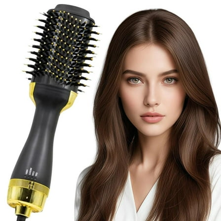 Multi in one electroplating hair dryer brush and fuller, one-step hair dryer suitable for straight and curly hair
