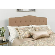 BizChair Tufted Upholstered Twin Size Headboard in Camel Fabric