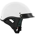 thumbnail image 3 of VCAN Cruiser Gloss WhiteMotorcycle Half Helmet (Large), 3 of 3