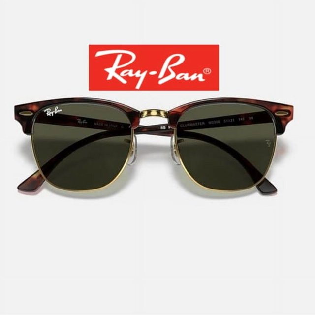 RB-Hip Hop-sunglasses Clubmaster Green Lenses Tortoise Frame RB3016 Men / Women New