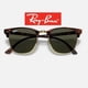 thumbnail image 1 of RB-Hip Hop-sunglasses Clubmaster Green Lenses Tortoise Frame RB3016 Men / Women New, 1 of 5