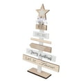 thumbnail image 3 of Adornos de mesa navideños, letrero de madera decorativo con base para regalos, decoración del hogar, accesorio blanco, 3 of 14